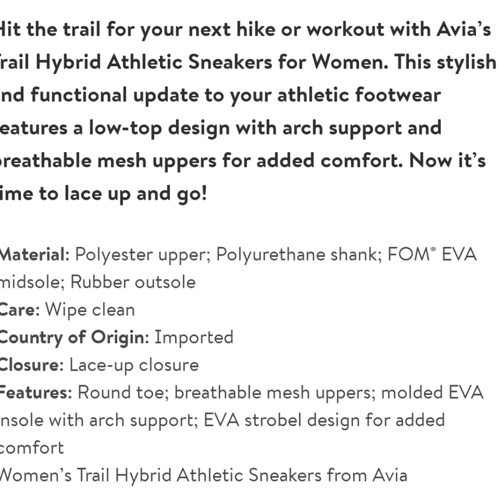 Avia woman's trail Hybrid Athletic Sneakers - Picture 6 of 7